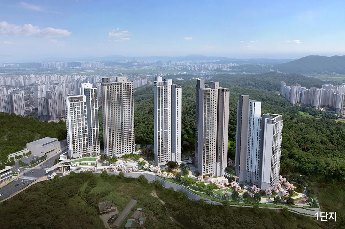 아산 자이 그랜드파크 1단지일러스트